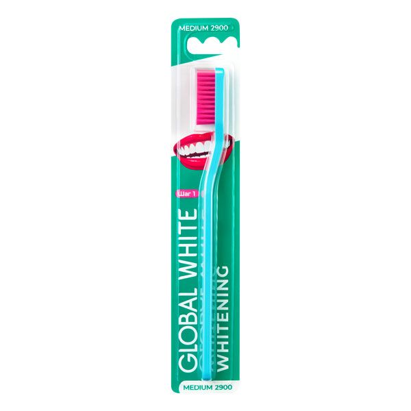 Щетка зубная Medium Global White/Глобал вайт