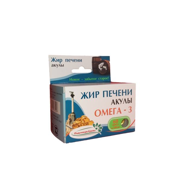 Жир печени акулы Омега-3 Фитолекарь Крыма капсулы 500мг 60шт фото №4