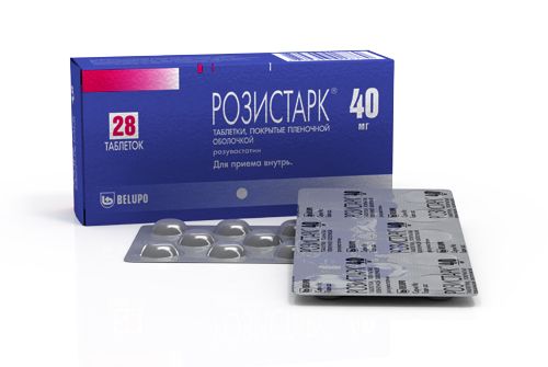 Розистарк таблетки п/о плен. 40мг 28шт