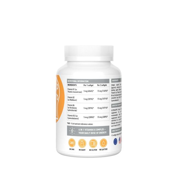 Витамин В6 комплекс UltraSupps/Ультрасаппс капсулы мягкие 430мг 30шт фото №2