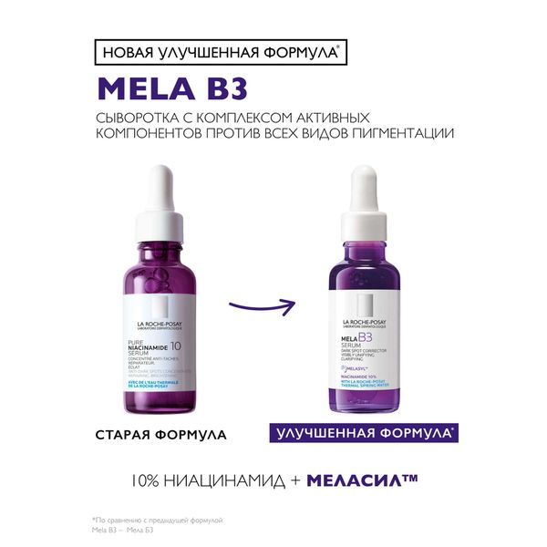 Сыворотка концентрированная против всех видов пигментации Mela В3 La Roche Posay/Ля рош позе фл. 30мл фото №3