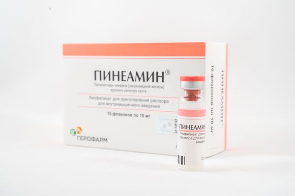 Пинеамин лиофилизат для приг. раствора для в/м введ. фл. 10мг 10шт фото №2