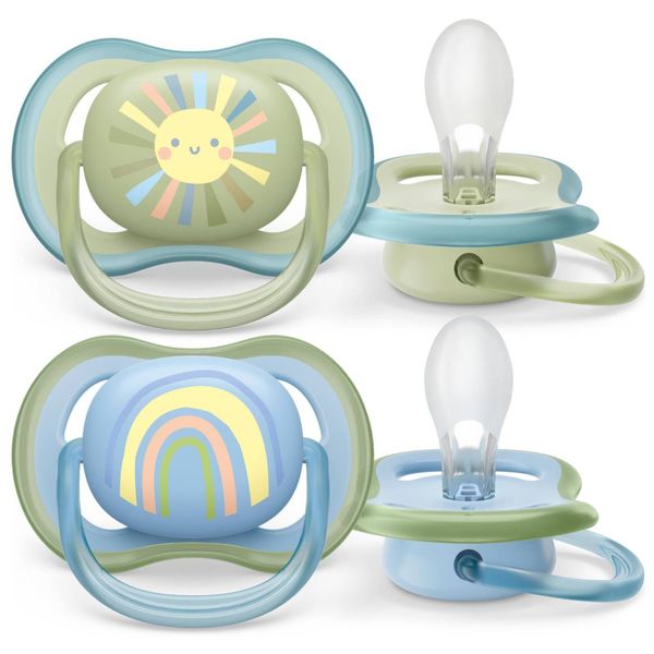 Соска-пустышка силиконовая ортодонтическая с футляром 0-6 мес. Ultra Air Philips Avent 2шт (SCF085/58)