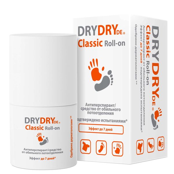 Антиперспирант от обильного потоотделения длительного действия Classic Roll-on Dry Dry/Драй Драй фл. 35мл