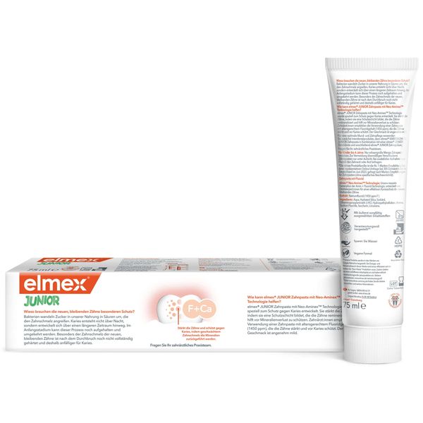 Паста зубная детская от 6 до 12 лет Junior Elmex/Элмекс 75мл фото №3