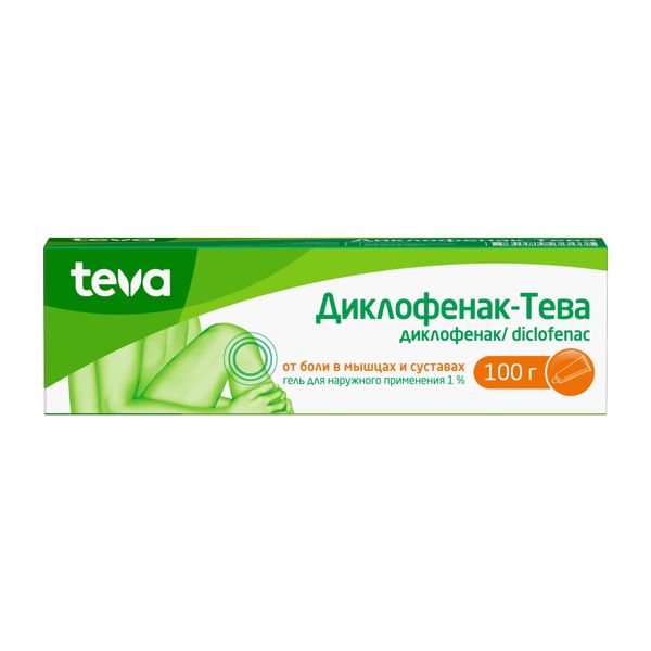 Диклофенак-Тева гель для наружного применения 1% 100г фото №2