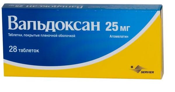 Вальдоксан таблетки п/о плен. 25мг 28шт