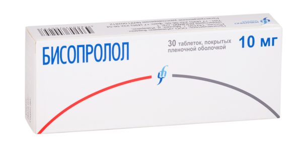 Бисопролол таблетки п/о плен. 10мг 30шт