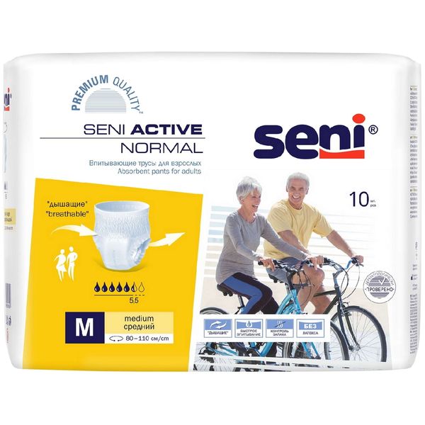 Подгузники-трусики для взрослых Normal Active Seni/Сени 10шт р.M (2) Подгузники-трусики для взрослых Normal Active Seni/Сени 10шт р.M (2)