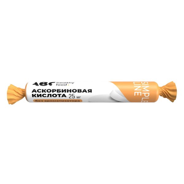 Аскорбинка детская без ароматизатора ABC Healthy Food таблетки 10шт