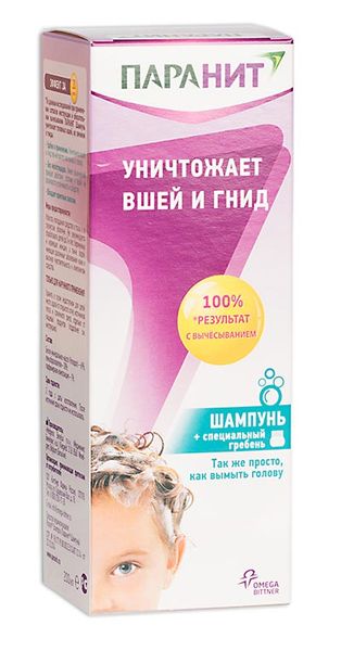 Шампунь педикулицидный с расческой Паранит фл. 200мл