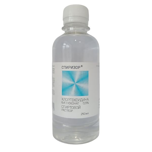 Средство дезинфицирующее раствор спиртовой Хлоргексидина биглюконат 0,5% 250мл Средство дезинфицирующее раствор спиртовой Хлоргексидина биглюконат 0,5% 250мл