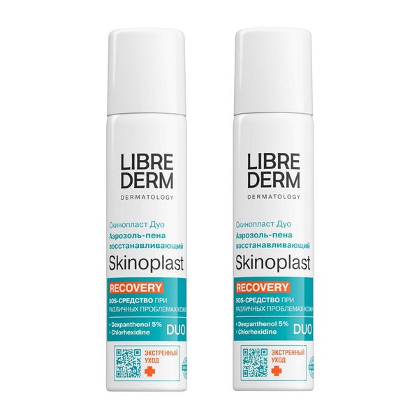 2Х Пена-аэрозоль для чувствительной кожи восстанавливающий Skinoplast Duo Librederm/Либридерм фл. 58г