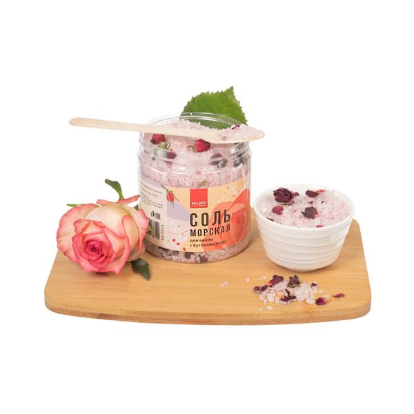 Соль морская для ванны с бутонами розы Cosmetics Bradex/Брадекс 600г фото №4