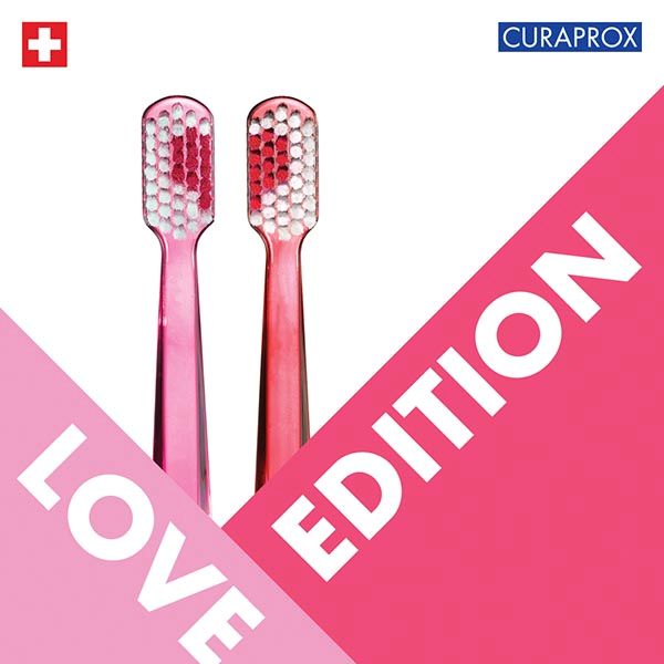 Щетка зубная ультрамягкая для взрослых Duo Love Curaprox/Курапрокс 2шт (CS5460/2)