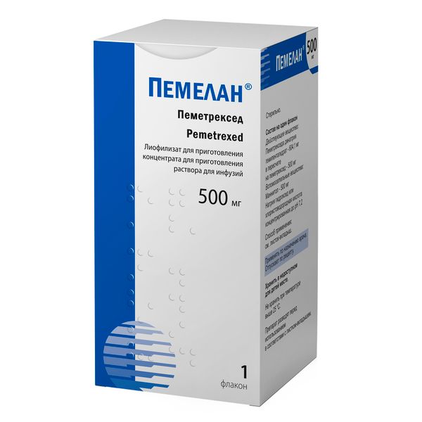 Пемелан лиоф. пригот. раствора для инф. флакон 500мг фото №2