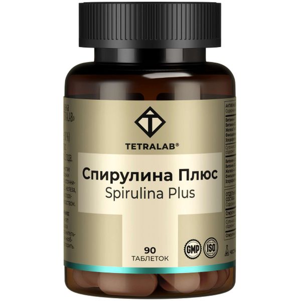 Спирулина Плюс Tetralab/Тетралаб таблетки 1000мг 90шт