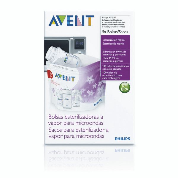 Пакеты для стерилизации в микроволновой печи Philips Avent 5шт (SCF297/05) фото №4