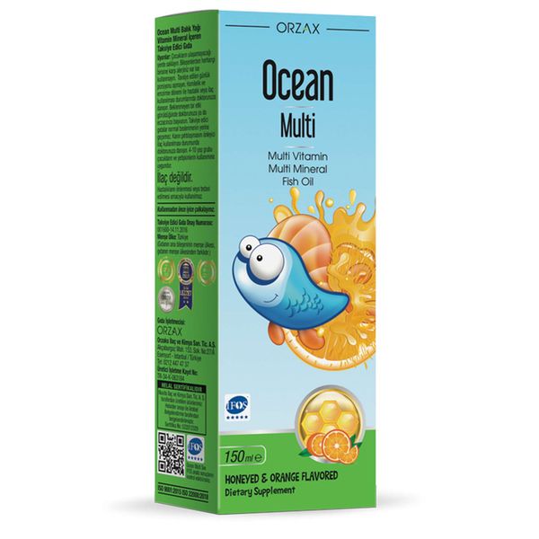 Мульти Фиш оил вкус апельсина Ocean Orzax/Орзакс жидкость для приема внутрь 150мл