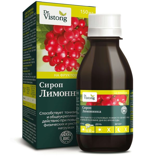 Лимонник с фруктозой без сахара Dr.Vistong/Др.Вистонг сироп 150мл