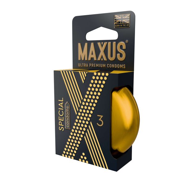 Презервативы из натурального латекса точечно-ребристые Special Maxus/Максус 3шт фото №3