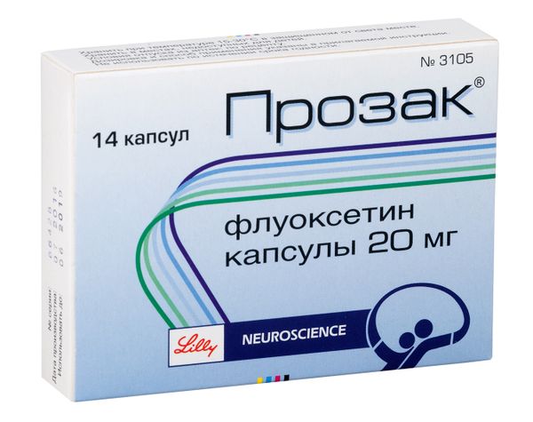 Прозак капсулы 20мг 14шт Прозак капсулы 20мг 14шт