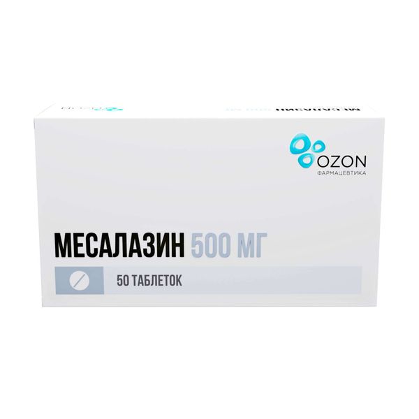 Месалазин таблетки кишечнорастворимые п/о 500мг 50шт фото №3