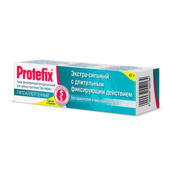 Крем для зубных протезов фиксирующий гипоаллергенный Protefix/Протефикс 40мл фото №2