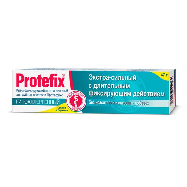Крем для зубных протезов фиксирующий гипоаллергенный Protefix/Протефикс 40мл