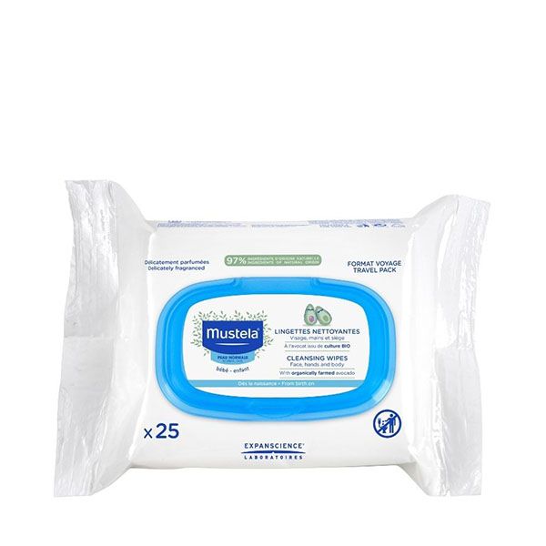 Салфетки влажные очищающие детские Мустела/Mustela 25 шт фото №3