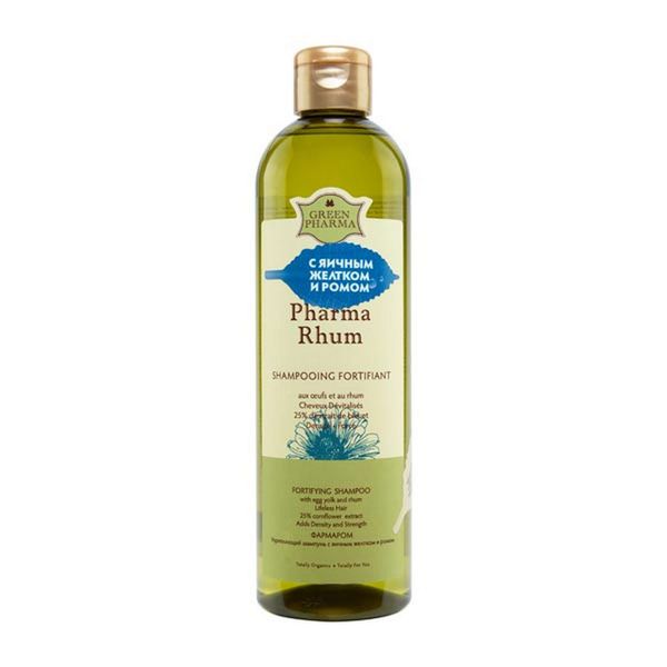 Шампунь укрепляющий с яичным желтком и ромом Pharma Rhum Green Pharma/Грин Фарма 500мл