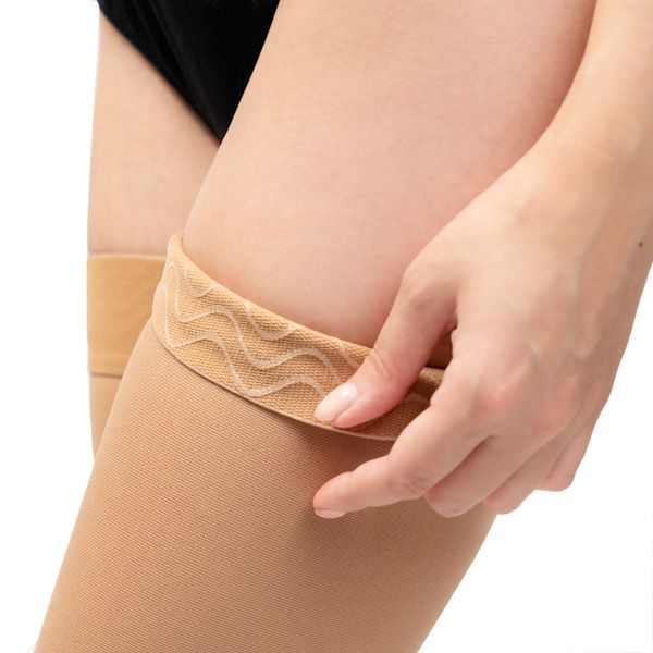 Чулки компрессионные 2 класс с открытым мыском B.Well/Би Велл, JW-227 Med, бежевые р.5 фото №13