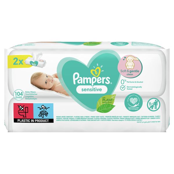 Салфетки влажные детские Pampers/Памперс Sensitive 104 шт. фото №6
