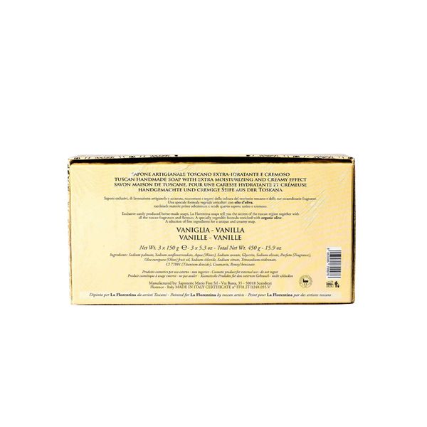 Мыло твердое туалетное ваниль Gold Lace La Florentina/Ла флорентина 150г 3шт фото №3 Мыло твердое туалетное ваниль Gold Lace La Florentina/Ла флорентина 150г 3шт фото №3