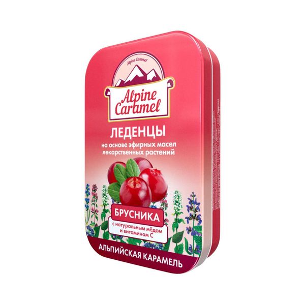 Альпийская карамель детская с натуральным медом и витамином С вкус брусники леденцы 3,3г жест. кор. 53г фото №4