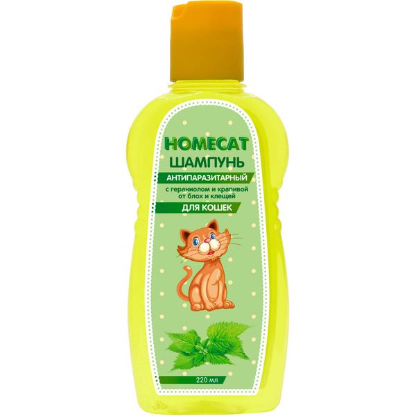 Шампунь для кошек антипаразитарный HomeCat фл. 220мл