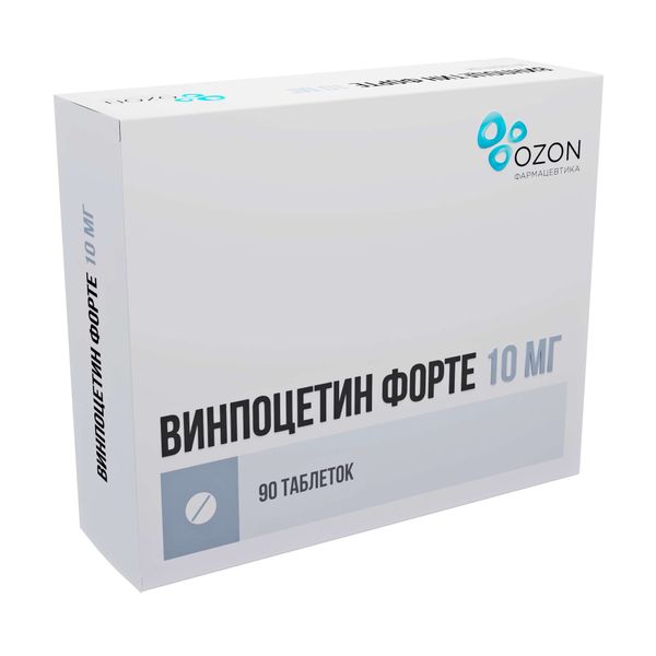 Винпоцетин Форте таблетки 10мг 90шт Винпоцетин Форте таблетки 10мг 90шт