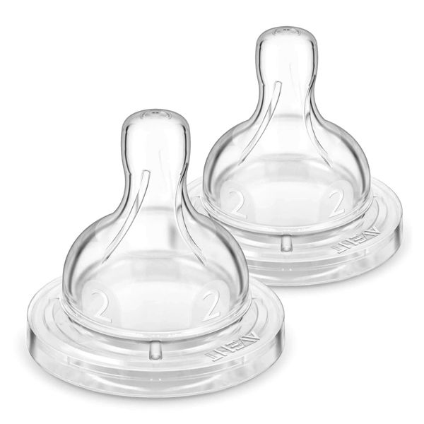 Соска силиконовая медленный поток с 1 мес. Anti-colic Philips Avent 2шт (SCY762/02)