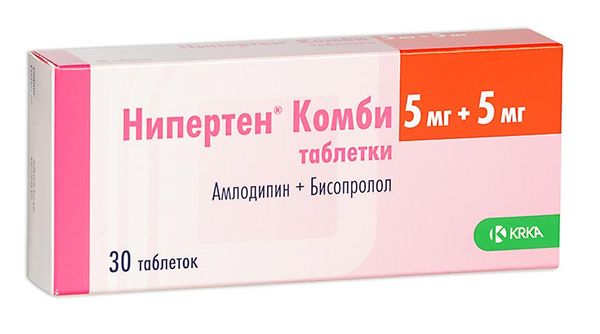 Нипертен Комби таблетки 5мг+5мг 30шт