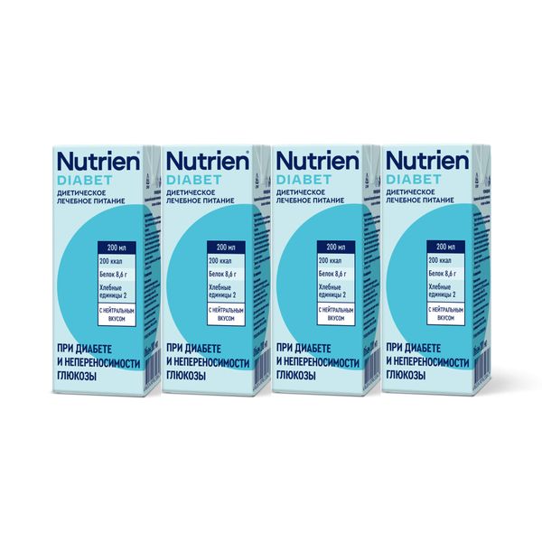 4Х Диетическое лечебное питание стерилизованный вкус нейтральный Diabet Nutrien/Нутриэн 200мл