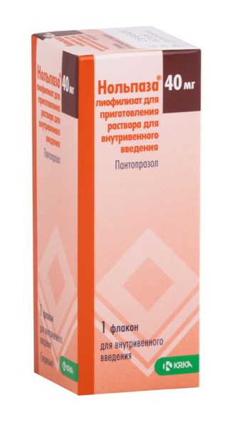 Нольпаза лиофилизат для приг. раствора для в/в введ. 40мг