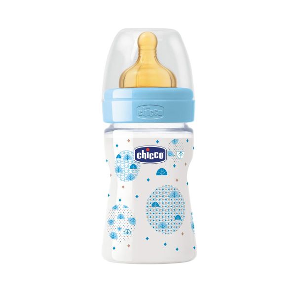 Бутылочка Chicco (Чикко) Well-Being Boy с латексной соской от 0 мес. 150 мл