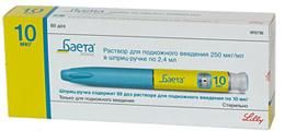 Баета раствор для п/к введ. картридж 250мкг/мл 2,4мл