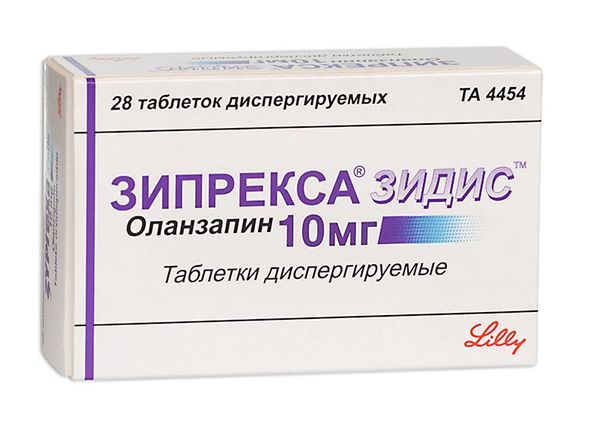 Зипрекса Зидис таблетки диспергируемые в полости рта 10мг 28шт