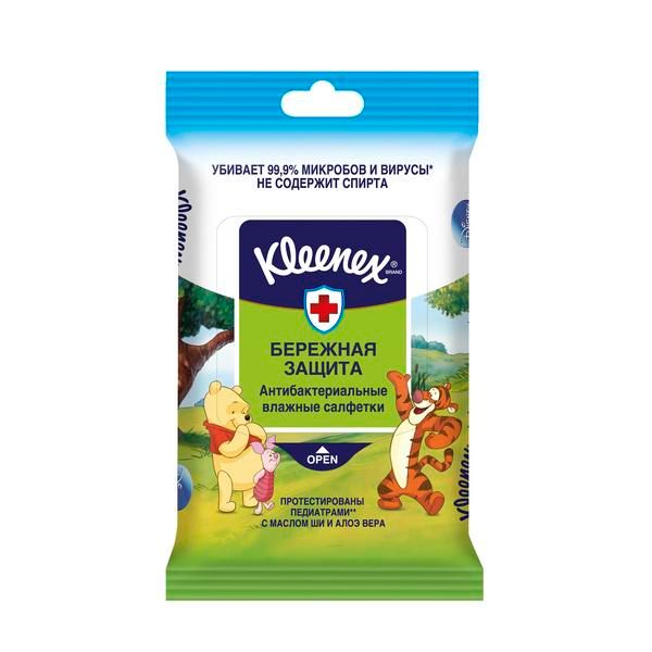 Салфетки влажные антибактериальные Любимые герои Kleenex/Клинекс 10шт