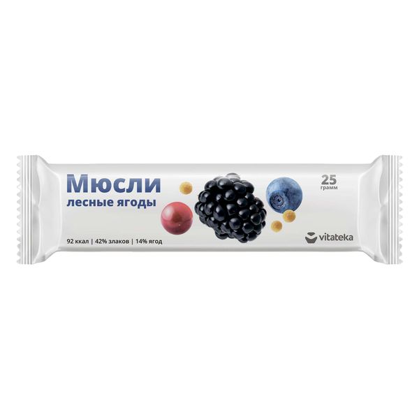 Батончик мюсли с витамином С вкус лесных ягод Vitateka/Витатека 25г