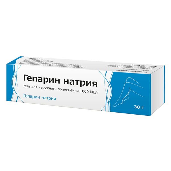 Гепарин натрия гель для наружного применения 1000МЕ/г 30г фото №2