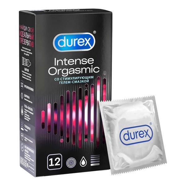 Презервативы рельефные Intense Orgasmic Durex/Дюрекс 12шт Презервативы рельефные Intense Orgasmic Durex/Дюрекс 12шт