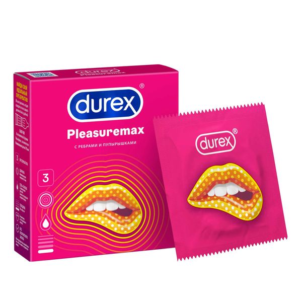 Презервативы с рельефными полосками и точечной структурой Pleasuremax Durex/Дюрекс 3шт Презервативы с рельефными полосками и точечной структурой Pleasuremax Durex/Дюрекс 3шт