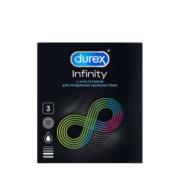 Презервативы гладкие с анестетиком Infinity Durex/Дюрекс 3шт фото №6 Презервативы гладкие с анестетиком Infinity Durex/Дюрекс 3шт фото №6